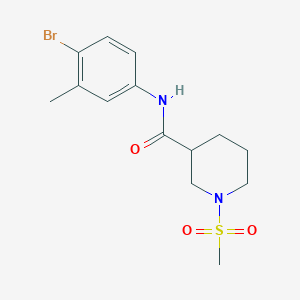 molecular formula C14H19BrN2O3S B6130008 N-(4-bromo-3-methylphenyl)-1-methanesulfonylpiperidine-3-carboxamide 
