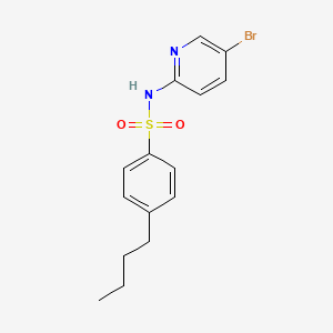 molecular formula C15H17BrN2O2S B6130068 N-(5-BROMOPYRIDIN-2-YL)-4-BUTYLBENZENE-1-SULFONAMIDE 