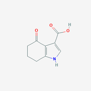 molecular formula C9H9NO3 B061302 4-Oxo-4,5,6,7-tetrahydro-1H-indole-3-carboxylic acid CAS No. 168271-91-8