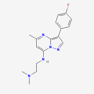 molecular formula C17H20FN5 B6130356 N-[2-(DIMETHYLAMINO)ETHYL]-3-(4-FLUOROPHENYL)-5-METHYLPYRAZOLO[1,5-A]PYRIMIDIN-7-AMINE 