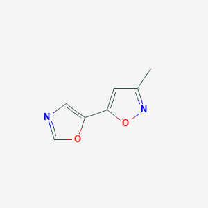 molecular formula C7H6N2O2 B061304 3-Methyl-5-(oxazol-5-yl)isoxazole CAS No. 169779-51-5