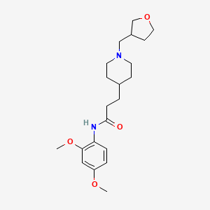 molecular formula C21H32N2O4 B6130572 N-(2,4-dimethoxyphenyl)-3-[1-(tetrahydro-3-furanylmethyl)-4-piperidinyl]propanamide 