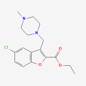 molecular formula C17H21ClN2O3 B6130581 ethyl 5-chloro-3-[(4-methyl-1-piperazinyl)methyl]-1-benzofuran-2-carboxylate 
