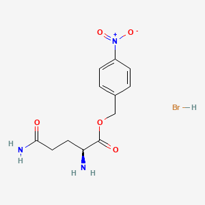 molecular formula C12H15N3O5 · HBr B613074 (S)-4-Nitrobenzyl 2,5-diamino-5-oxopentanoate hydrobromide CAS No. 14349-18-9