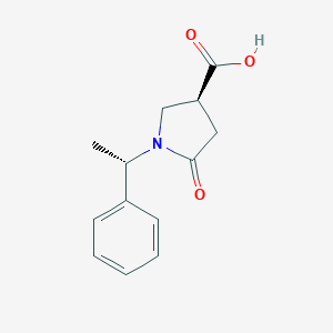 molecular formula C13H15NO3 B061308 (3S)-5-oxo-1-[(1S)-1-phenylethyl]pyrrolidine-3-carboxylic acid CAS No. 173340-19-7