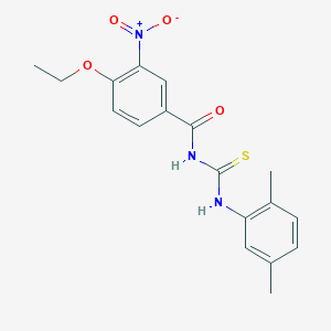 molecular formula C18H19N3O4S B6130842 N-[(2,5-dimethylphenyl)carbamothioyl]-4-ethoxy-3-nitrobenzamide 