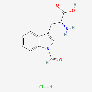 molecular formula C12H13ClN2O3 B613085 (R)-2-Amino-3-(1-formyl-1H-indol-3-yl)propanoic acid hydrochloride CAS No. 367453-01-8