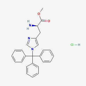 molecular formula C26H26ClN3O2 B613109 (R)-Methyl 2-amino-3-(1-trityl-1H-imidazol-4-yl)propanoate hydrochloride CAS No. 200927-02-2