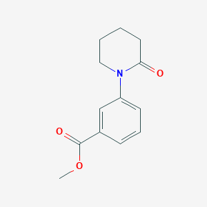 molecular formula C13H15NO3 B061311 Methyl 3-(2-oxopiperidin-1-yl)benzoate CAS No. 168162-28-5