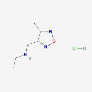 molecular formula C6H12ClN3O B6131112 Ethyl-(4-methyl-furazan-3-ylmethyl)-amine hydrochloride 