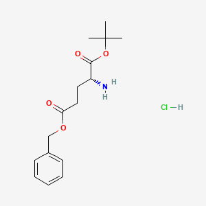 molecular formula C16H24ClNO4 B613113 (R)-5-Benzyl 1-tert-butyl 2-aminopentanedioate hydrochloride CAS No. 90159-60-7