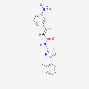 molecular formula C20H17N3O3S B6131215 N-[4-(2,4-dimethylphenyl)-1,3-thiazol-2-yl]-3-(3-nitrophenyl)acrylamide 