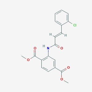molecular formula C19H16ClNO5 B6131311 DIMETHYL 2-{[(E)-3-(2-CHLOROPHENYL)-2-PROPENOYL]AMINO}TEREPHTHALATE 