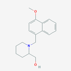 molecular formula C18H23NO2 B6131359 [1-[(4-Methoxynaphthalen-1-yl)methyl]piperidin-2-yl]methanol 