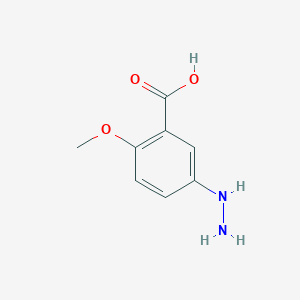 molecular formula C8H10N2O3 B061314 5-Hydrazinyl-2-methoxybenzoic acid CAS No. 190248-42-1