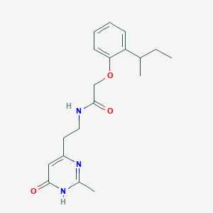 molecular formula C19H25N3O3 B6131500 2-(2-sec-butylphenoxy)-N-[2-(6-hydroxy-2-methylpyrimidin-4-yl)ethyl]acetamide 
