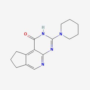 molecular formula C15H18N4O B6131522 3-(piperidin-1-yl)-2,7,8,9-tetrahydro-1H-cyclopenta[4,5]pyrido[2,3-d]pyrimidin-1-one 