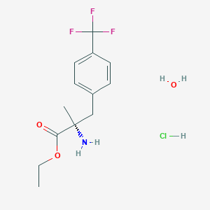molecular formula C13H16F3NO2*HCl*H2O B613157 H-α-Me-D-Phe(4-CF3)-OEt*HCl*H2O CAS No. 1315449-99-0