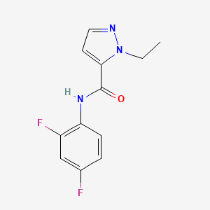 molecular formula C12H11F2N3O B6131586 N-(2,4-difluorophenyl)-1-ethyl-1H-pyrazole-5-carboxamide 