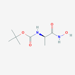 Carbamic acid, [(1R)-2-(hydroxyamino)-1-methyl-2-oxoethyl]-, 1,1-