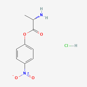 molecular formula C9H11ClN2O4 B613163 (S)-4-Nitrophenyl 2-aminopropanoate hydrochloride CAS No. 17463-53-5