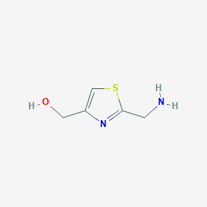 molecular formula C5H8N2OS B061317 4-Thiazolemethanol, 2-(aminomethyl)- CAS No. 169158-53-6