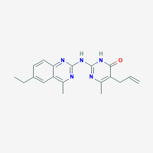 molecular formula C19H21N5O B6131700 2-[(6-ETHYL-4-METHYLQUINAZOLIN-2-YL)AMINO]-6-METHYL-5-(PROP-2-EN-1-YL)-3,4-DIHYDROPYRIMIDIN-4-ONE 