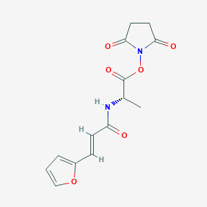 molecular formula C14H14N2O6 B613179 (S)-2,5-二氧代吡咯烷-1-基 2-(3-(呋喃-2-基)丙烯酰胺)丙酸酯 CAS No. 76079-01-1