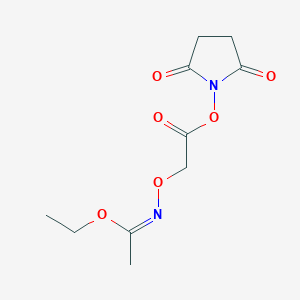 molecular formula C10H14N2O6 B613180 N-(1-乙氧乙叉基)-2-氨基氧基乙酸 N-羟基琥珀酰亚胺酯 CAS No. 960607-67-4