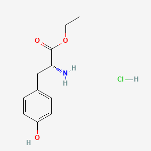 molecular formula C11H16ClNO3 B613185 (R)-Ethyl 2-amino-3-(4-hydroxyphenyl)propanoate hydrochloride CAS No. 23234-43-7
