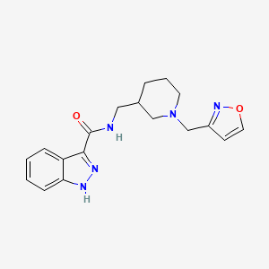 molecular formula C18H21N5O2 B6131872 N-[[1-(1,2-oxazol-3-ylmethyl)piperidin-3-yl]methyl]-1H-indazole-3-carboxamide 