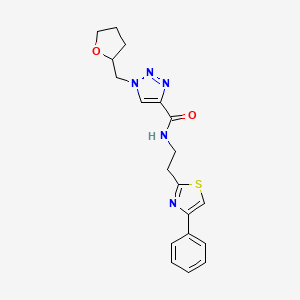 molecular formula C19H21N5O2S B6131976 N-[2-(4-phenyl-1,3-thiazol-2-yl)ethyl]-1-(tetrahydro-2-furanylmethyl)-1H-1,2,3-triazole-4-carboxamide 
