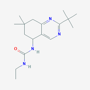 molecular formula C17H28N4O B6132031 N-(2-tert-butyl-7,7-dimethyl-5,6,7,8-tetrahydro-5-quinazolinyl)-N'-ethylurea 