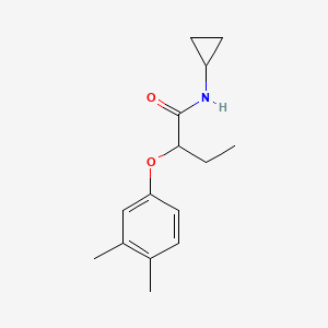 molecular formula C15H21NO2 B6132034 N-cyclopropyl-2-(3,4-dimethylphenoxy)butanamide 