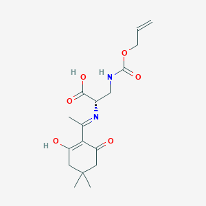 molecular formula C17H24N2O6 B613204 N-alpha-(4,4-Dimethyl-2,6-dioxocyclohex-1-ylidene)ethyl-N-beta-allyloxycarbonyl-L-2,3-diaminopropionic acid CAS No. 1263045-89-1