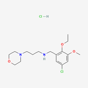 molecular formula C17H28Cl2N2O3 B6132071 N-[(5-chloro-2-ethoxy-3-methoxyphenyl)methyl]-3-morpholin-4-ylpropan-1-amine;hydrochloride 