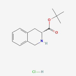 molecular formula C14H20ClNO2 B613208 (R)-tert-Butyl 1,2,3,4-tetrahydroisoquinoline-3-carboxylate hydrochloride CAS No. 103733-29-5