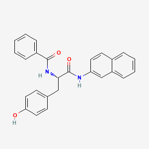 molecular formula C26H22N2O3 B613212 N-[(2S)-3-(4-hydroxyphenyl)-1-(naphthalen-2-ylamino)-1-oxopropan-2-yl]benzamide CAS No. 201988-63-8