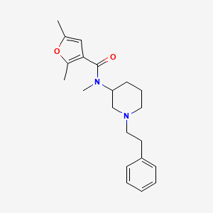 molecular formula C21H28N2O2 B6132143 N,2,5-trimethyl-N-[1-(2-phenylethyl)piperidin-3-yl]furan-3-carboxamide 