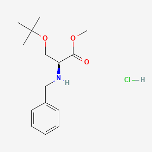molecular formula C15H24ClNO3 B613216 (S)-Methyl 2-(benzylamino)-3-(tert-butoxy)propanoate hydrochloride CAS No. 670278-82-7