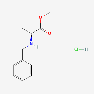 molecular formula C11H16ClNO2 B613222 (S)-methyl 2-(benzylamino)propanoate hydrochloride CAS No. 19460-85-6