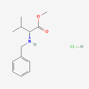 molecular formula C13H20ClNO2 B613224 (R)-Methyl 2-(benzylamino)-3-methylbutanoate hydrochloride CAS No. 210917-86-5
