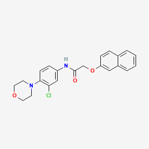 molecular formula C22H21ClN2O3 B6132337 N-(3-chloro-4-morpholin-4-ylphenyl)-2-naphthalen-2-yloxyacetamide 