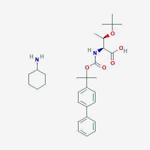 molecular formula C24H31NO5 · C6H13N B613236 Cyclohexanamine;(2S,3R)-3-[(2-methylpropan-2-yl)oxy]-2-[2-(4-phenylphenyl)propan-2-yloxycarbonylamino]butanoic acid CAS No. 23631-92-7
