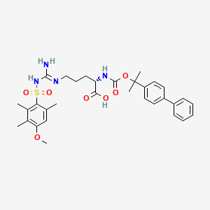 molecular formula C32H40N4O7S B613237 N-alpha-[2-(4-Biphenyl)isopropyloxycarbonyl]-N-omega-(4-methoxy-2,3,6-trimethylbenzenesulfonyl)-L-arginine CAS No. 117368-03-3