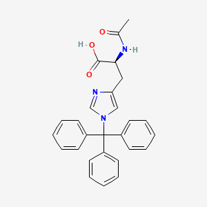 molecular formula C27H25N3O3 B613249 (S)-2-Acetamido-3-(1-trityl-1H-imidazol-4-yl)propanoic acid CAS No. 183498-47-7