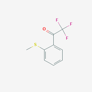 molecular formula C9H7F3OS B061325 2'-Thiomethyl-2,2,2-trifluoroacetophenone CAS No. 166831-65-8