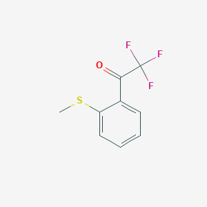 molecular formula C9H7F3OS B061325 2,2,2-Trifluoro-1-(2-methylsulfanylphenyl)ethanone CAS No. 166831-65-8