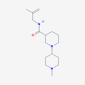 molecular formula C16H29N3O B6132579 1-(1-methylpiperidin-4-yl)-N-(2-methylprop-2-enyl)piperidine-3-carboxamide 