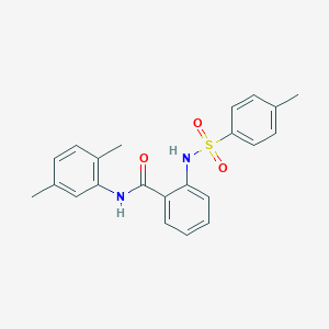 molecular formula C22H22N2O3S B6132666 N-(2,5-DIMETHYLPHENYL)-2-(4-METHYLBENZENESULFONAMIDO)BENZAMIDE 